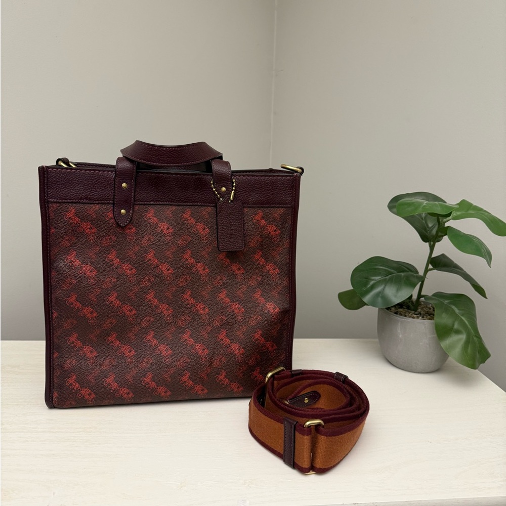 Coach Field Tote in Burgundy